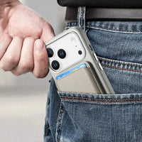 Caseles Full-Grain Leather iPhone Case with Card Holder, MagSafe Ready, Metal Buttons & Camera Bump Frame,Adrian at Caseles-iPhone 17 Pro Max, Black