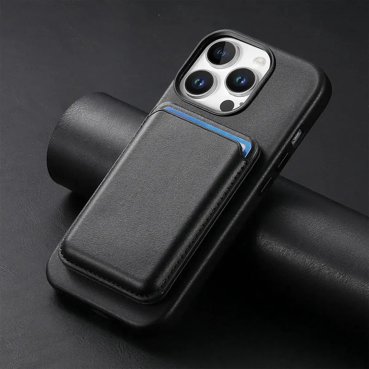 Caseles Full-Grain Leather iPhone Case with Card Holder, MagSafe Ready, Metal Buttons & Camera Bump Frame,Adrian at Caseles-iPhone 16 Pro Max, Andrew-Teal