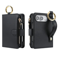 Buy Crossbody Wallet Case with Card Slots, Zipper Pocket & RFID Protection for iPhone Duo - CALLA at Caseles-iPhone Duo, Bronze