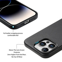 Buy Full-Grain Leather iPhone Case, MagSafe Ready, Metal Buttons & Camera Bump Frame,Andrew at Caseles-iPhone 16 Pro Max, Andrew-Teal