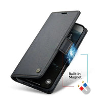 Buy Premium PU Leather Multi-Function Flip iPhone Case with Card Slots, Wallet Pocket, Kickstand, and Full-Body Protection, ARIA at Caseles-iPhone 17 Pro Max, Aria-Green
