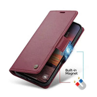 Buy Premium PU Leather Multi-Function Flip iPhone Case with Card Slots, Wallet Pocket, Kickstand, and Full-Body Protection, ARIA at Caseles-iPhone 17 Pro Max, Aria-Green