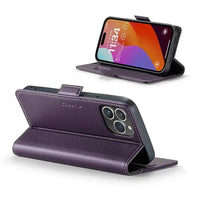 Buy Premium PU Leather Multi-Function Flip iPhone Case with Card Slots, Wallet Pocket, Kickstand, and Full-Body Protection, ARIA at Caseles-iPhone 17 Pro Max, Aria-Green