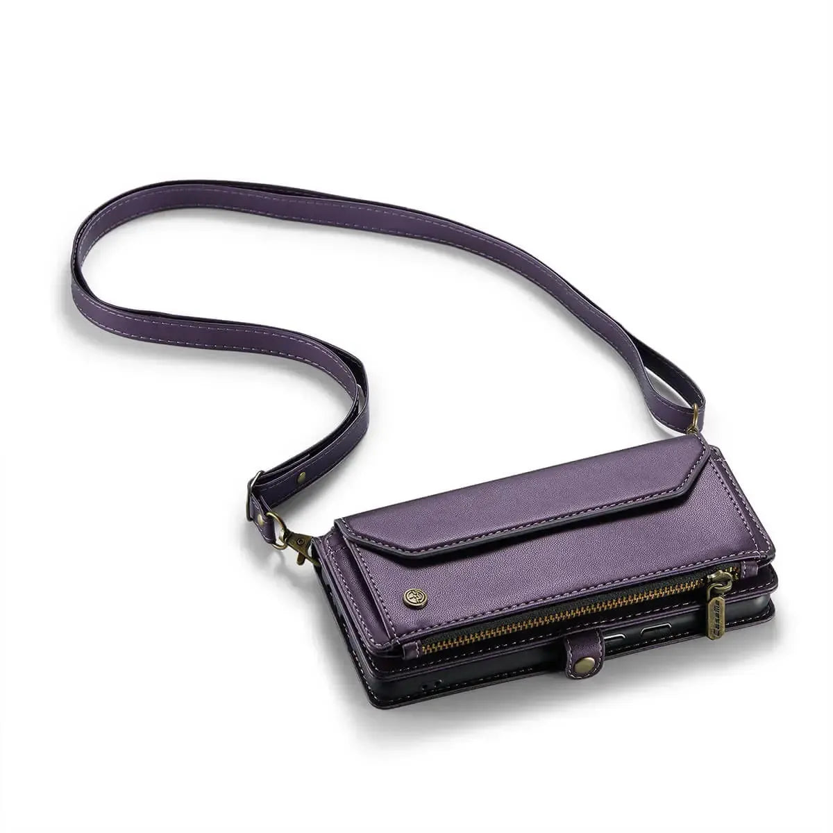 Buy Zipper Wallet Phone Case, RFID Blocking, Leather, Card Slots, for google pixel, Arora at Caseles-Google Pixel 9 Pro Fold, Aurora-Purple