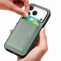 Buy Luxury Leather iPhone Wallet Case with Magnetic Closure & Card Slot - Ashton at Caseles-iPhone 17 Pro Max, Black