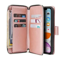 Buy Classic Wallet Phone Case, 9 Card Slots, Premium Leather, Credit Card Holder, Shockproof Case , BALDER at Caseles-iPhone 17 Pro Max, Balder-Black