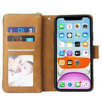 Buy Classic Wallet Phone Case, 9 Card Slots, Premium Leather, Credit Card Holder, Shockproof Case , BALDER at Caseles-iPhone 17 Pro Max, Balder-Black