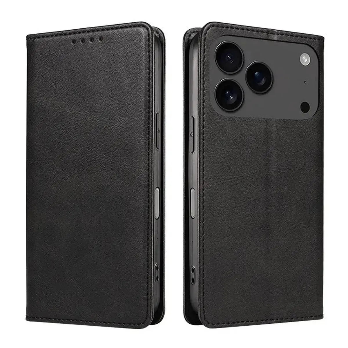 Buy Magnetic Folio Wallet Phone Case, Premium Leather, Credit Card Holder, Magnetic Closure, Flip Kickstand Shockproof Case, Barnaby at Caseles-iPhone 17 Pro Max, Barnaby-Brown