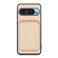 Buy Luxury Leather Google Pixel Wallet Case with Magnetic Closure & Card Slot - Beckett at Caseles-Google Pixel 9 Pro XL, Beige