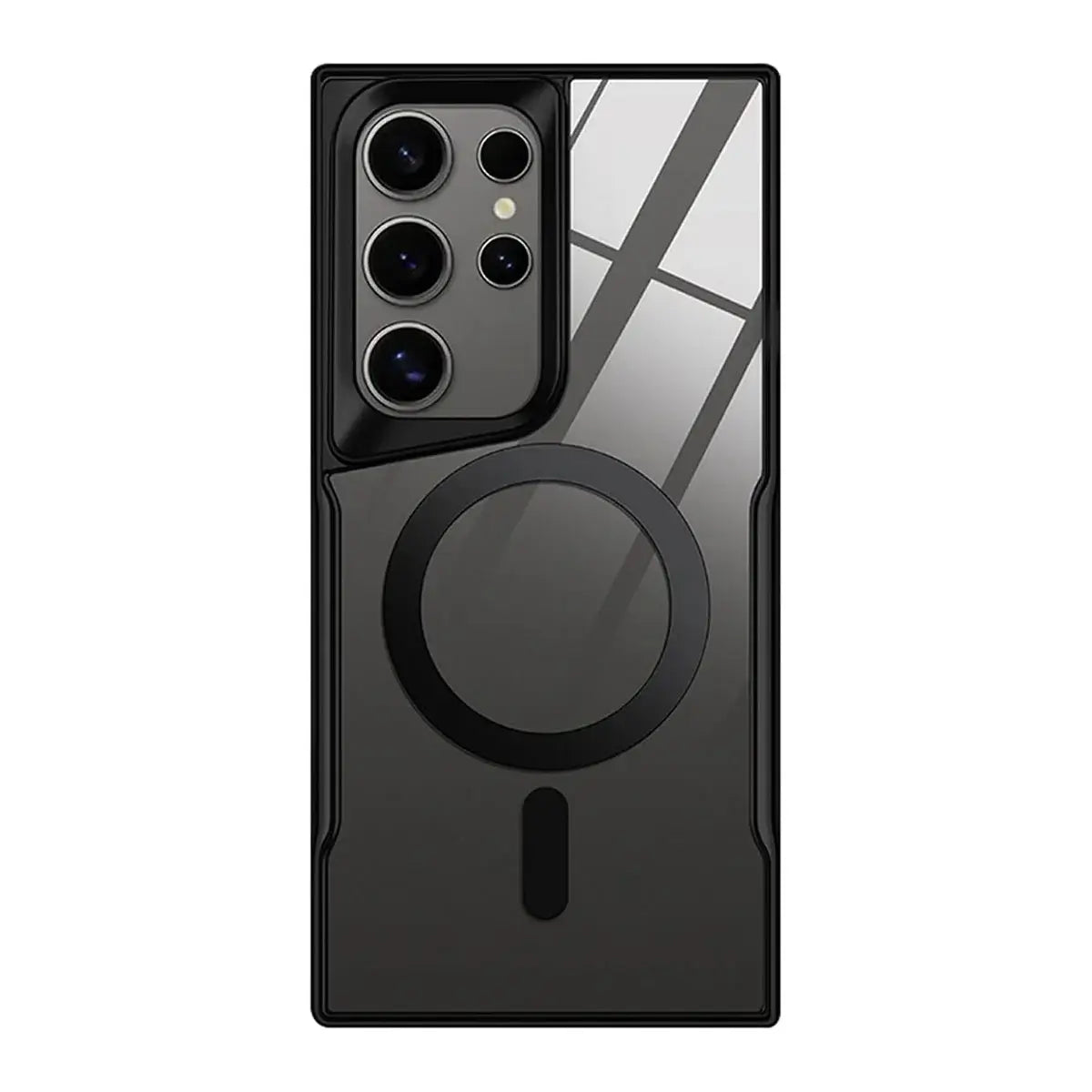 Buy Magnetic Clear Slim Galaxy Phone Case, Military-Grade Shockproof Plating Cover with Wireless Charging Support - BRIAR at Caseles-Samsung Galaxy S25 Ultra, Black