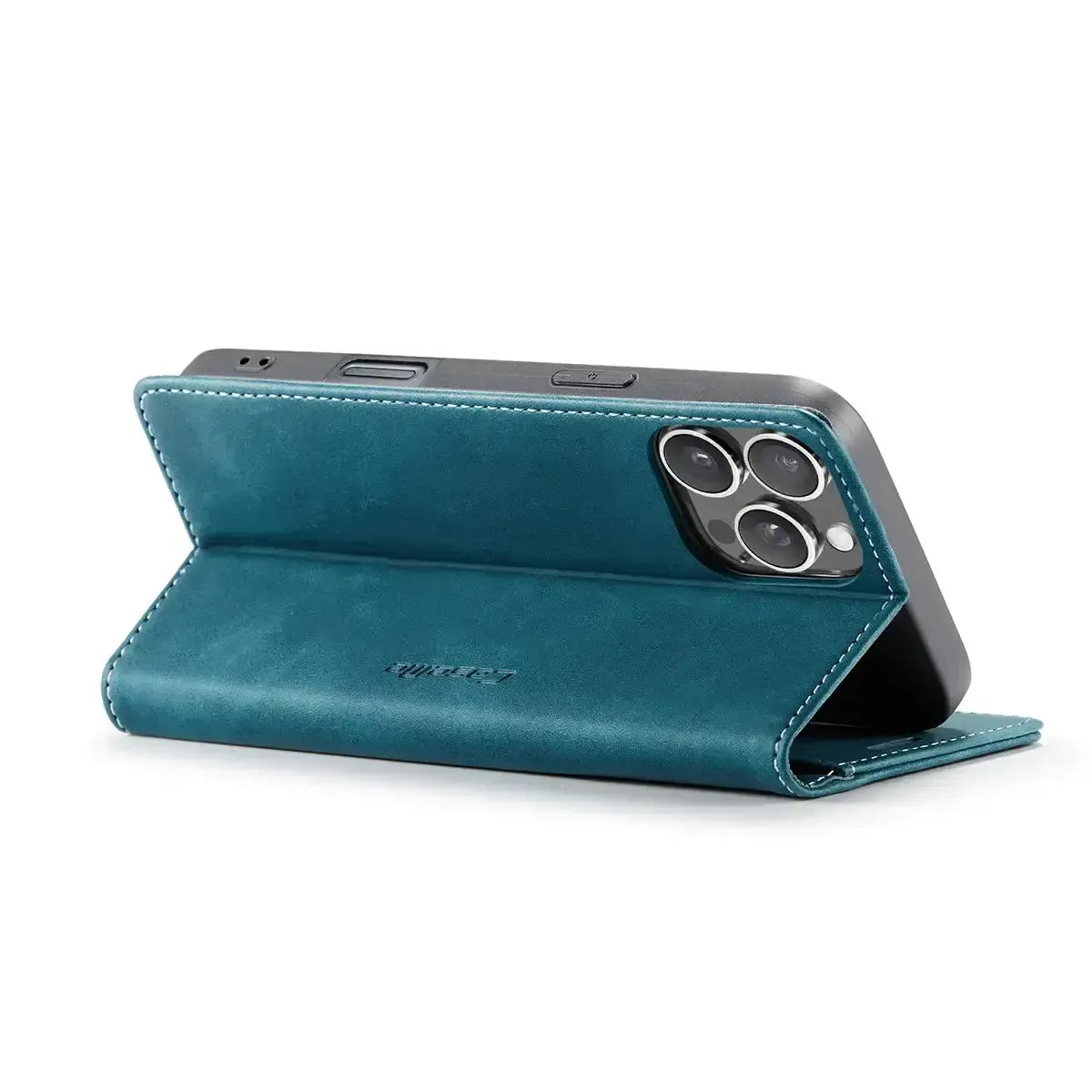 Buy Magnetic Flip Leather Card Wallet Case for iPhone, Kickstand & Drop Protection, BROOKS at Caseles-iPhone 17 Pro Max, BJM-Coffee