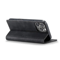 Buy Magnetic Flip Leather Card Wallet Case for iPhone, Kickstand & Drop Protection, BROOKS at Caseles-iPhone 17 Pro Max, BJM-Coffee