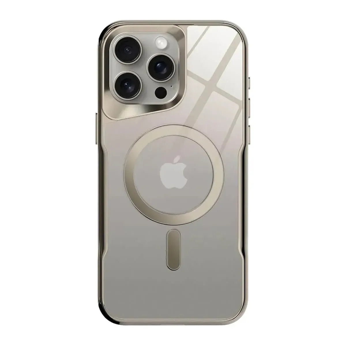 Buy Metal Corner Bumper iPhone Case, Frameless Lens Protector, EdgeGuard Protective Cover - Owen at Caseles-iPhone 17 Pro Max, Gray