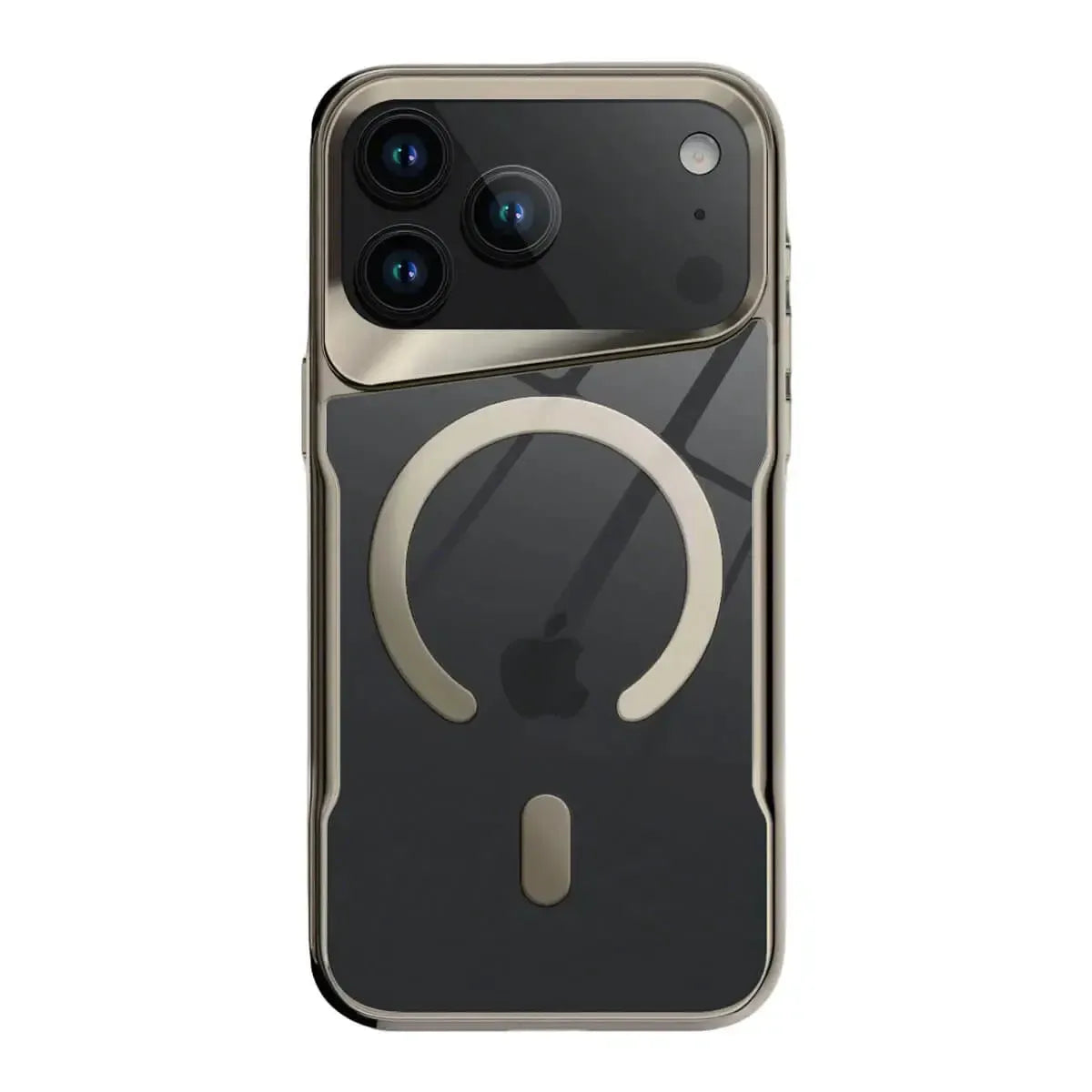 Buy Metal Corner Bumper iPhone Case, Frameless Lens Protector, EdgeGuard Protective Cover - Owen at Caseles-iPhone 17 Pro Max, Orange