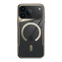 Buy Metal Corner Bumper iPhone Case, Frameless Lens Protector, EdgeGuard Protective Cover - Owen at Caseles-iPhone 17 Pro Max, Orange