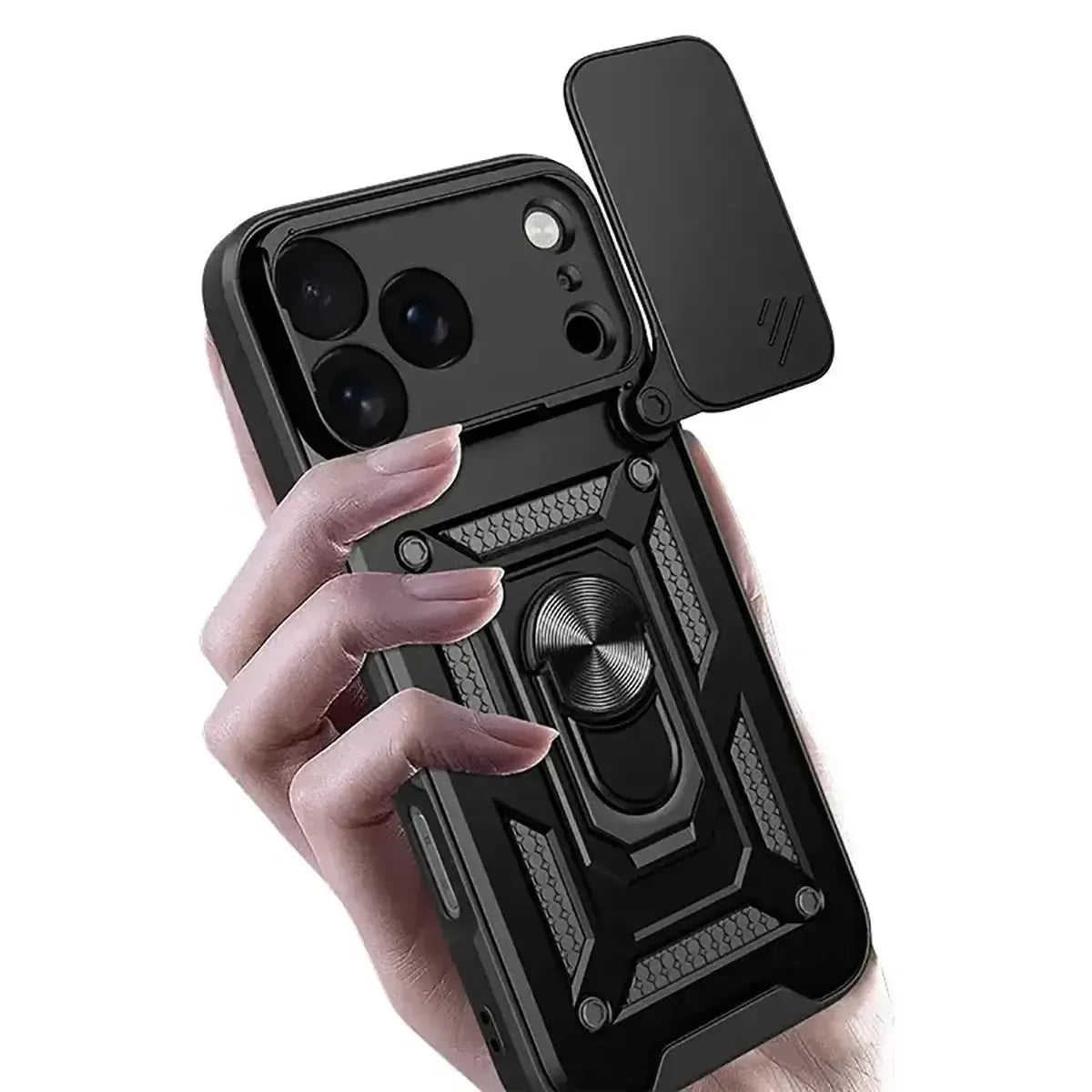 Buy Metal iPhone Case, with Built in Screen Protector, FullBody Protective Shockproof Heavy Duty Rugged Defender Cover,Callum at Caseles-iPhone 17 Pro Max, Callum-Black