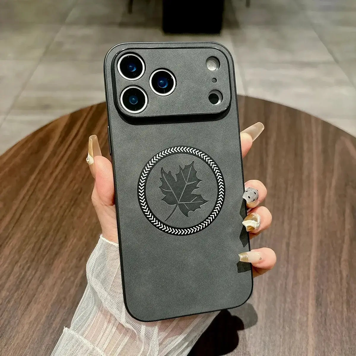 Buy MagSafe-compatible Canadian Maple Leaf Case with 8ft Drop Protection,Canuck at Caseles-iPhone 17 Pro Max, Black