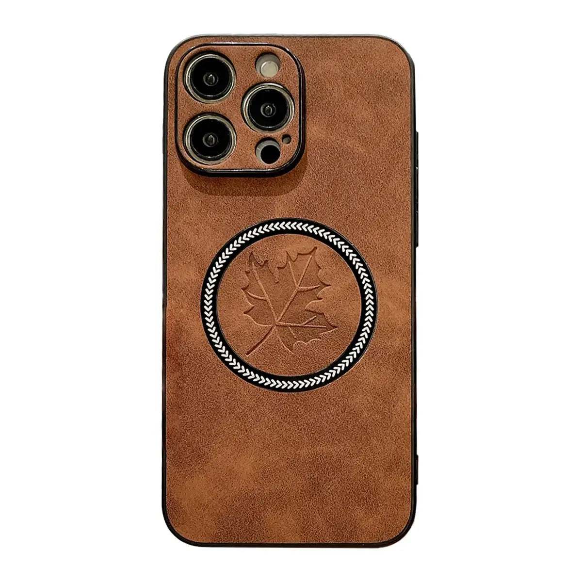 Buy MagSafe-compatible Canadian Maple Leaf Case with 8ft Drop Protection,Canuck at Caseles-iPhone 17 Pro Max, Brown