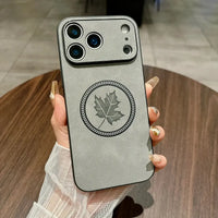 Buy MagSafe-compatible Canadian Maple Leaf Case with 8ft Drop Protection,Canuck at Caseles-iPhone 17 Pro Max, Gray