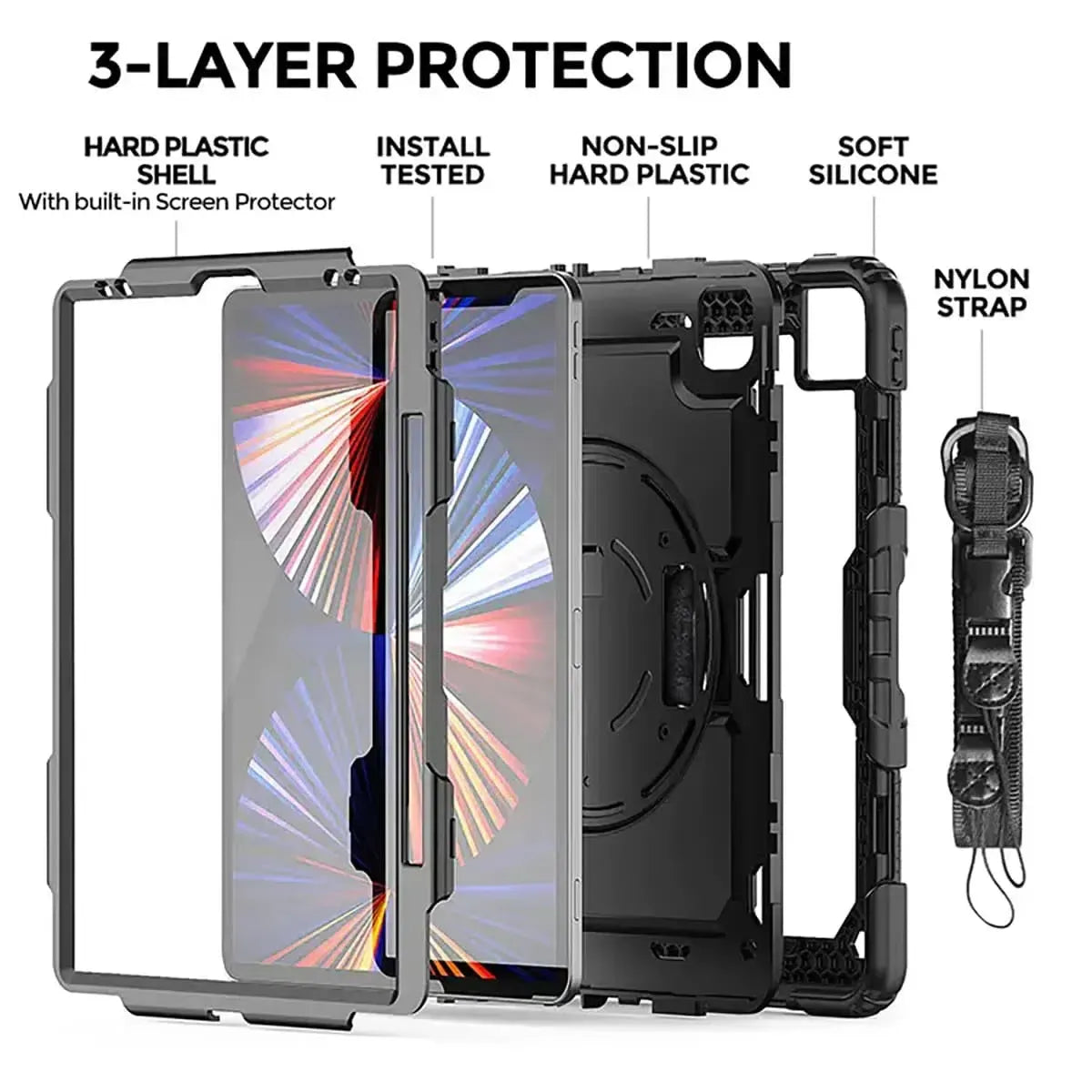 CLASSIC IPAD CASE FULL PROTECTION WITH STRAP