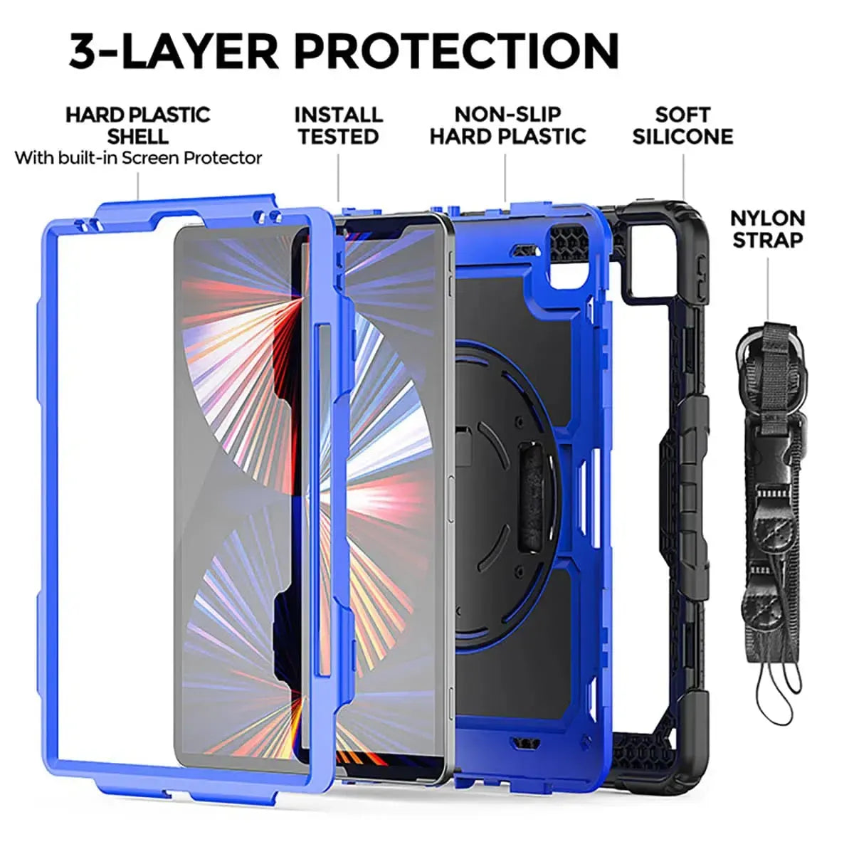 CLASSIC IPAD CASE FULL PROTECTION WITH STRAP