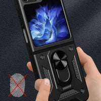 Buy Metal Heavy Duty Rugged Defender Cover For Pixel, with Built in Screen Protector, FullBody Protective Shockproof Heavy Duty Rugged Defender Cover,Colm at Caseles-Samsung Galaxy Z Fold 7, Black