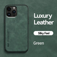 Buy Camera & Screen Protection, Shockproof Drop Protection, Precise Cutouts, Stylish Leather Case for iPhone,CORBIN at Caseles-iPhone 16 Pro Max, Carter-LightGrey
