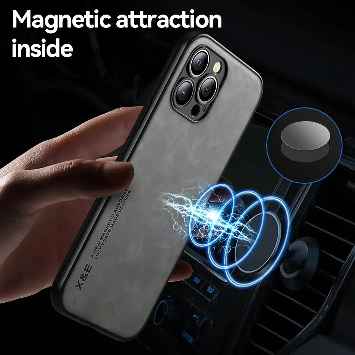 Buy Camera & Screen Protection, Shockproof Drop Protection, Precise Cutouts, Stylish Leather Case for iPhone,CORBIN at Caseles-iPhone 16 Pro Max, Carter-LightGrey