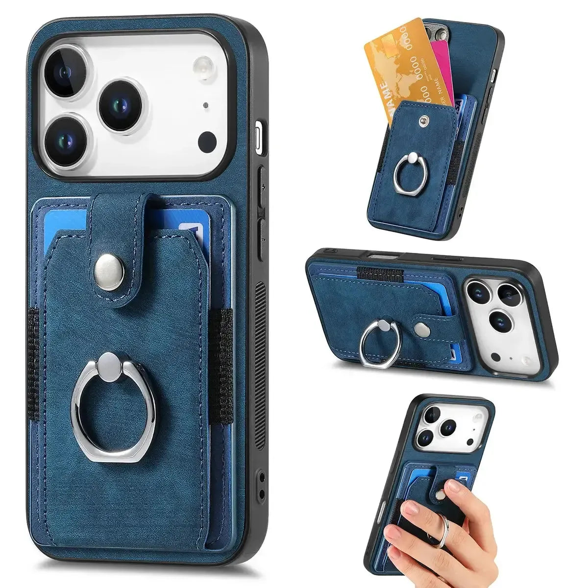 Buy Flip Case for Flip Case for Samsung Galaxy A, Wallet Case with Card Holder, Kickstand, Slim Protective Cover,DYLAN at Caseles-iPhone 17 Pro Max, Blue