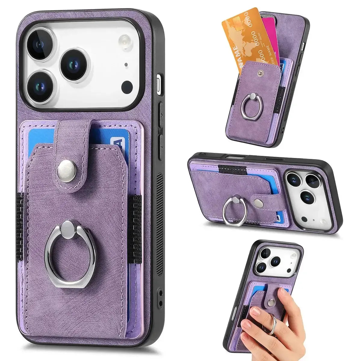 Buy Flip Case for Flip Case for Samsung Galaxy A, Wallet Case with Card Holder, Kickstand, Slim Protective Cover,DYLAN at Caseles-iPhone 17 Pro Max, Purple