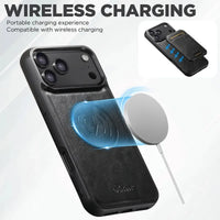 Buy Full Coverage Protection, Leather Phone case, Phone Stander, Card Holder Wallet Case,Francis at Caseles-iPhone 17 Pro Max, Francis-Coffee
