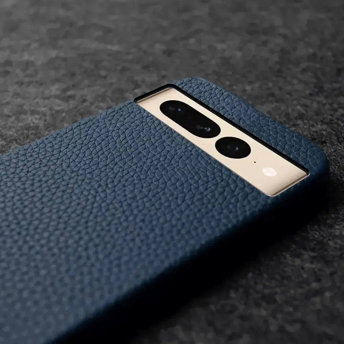 Buy Genuine Leather Google Pixel Case, Shockproof Slim Protective Grain Leather Cover – GAEL at Caseles-Google Pixel 9 Pro, Blue