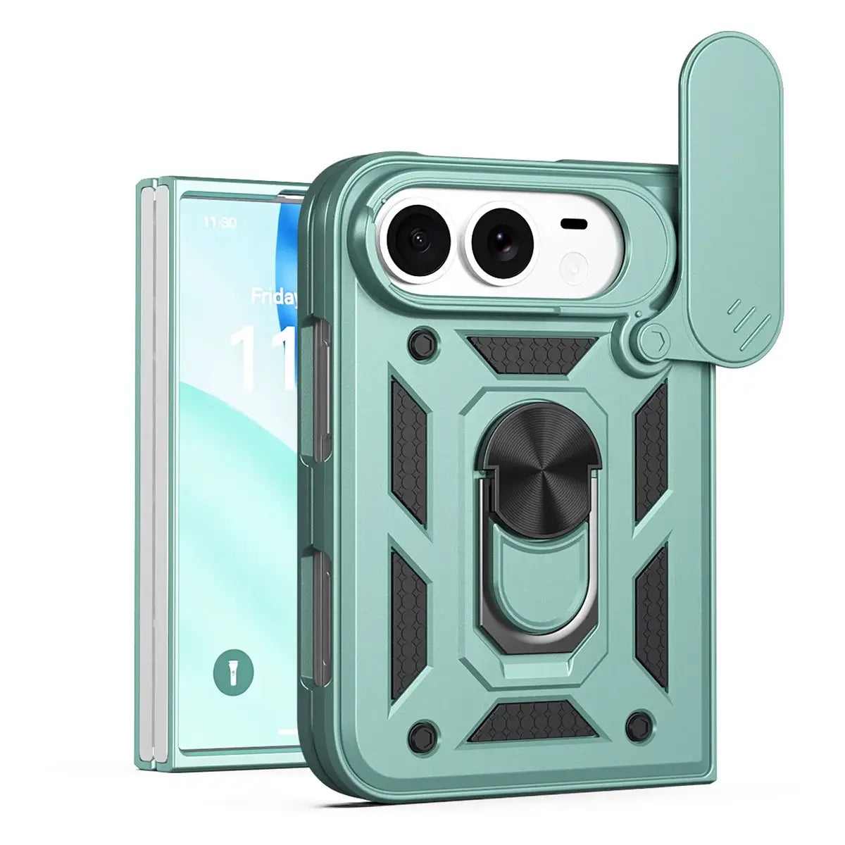 Buy Metal iPhone Ultra Case, with Built in Screen Protector, FullBody Protective Shockproof Heavy Duty Rugged Defender Cover- glide at Caseles-iPhone Ultra, Green