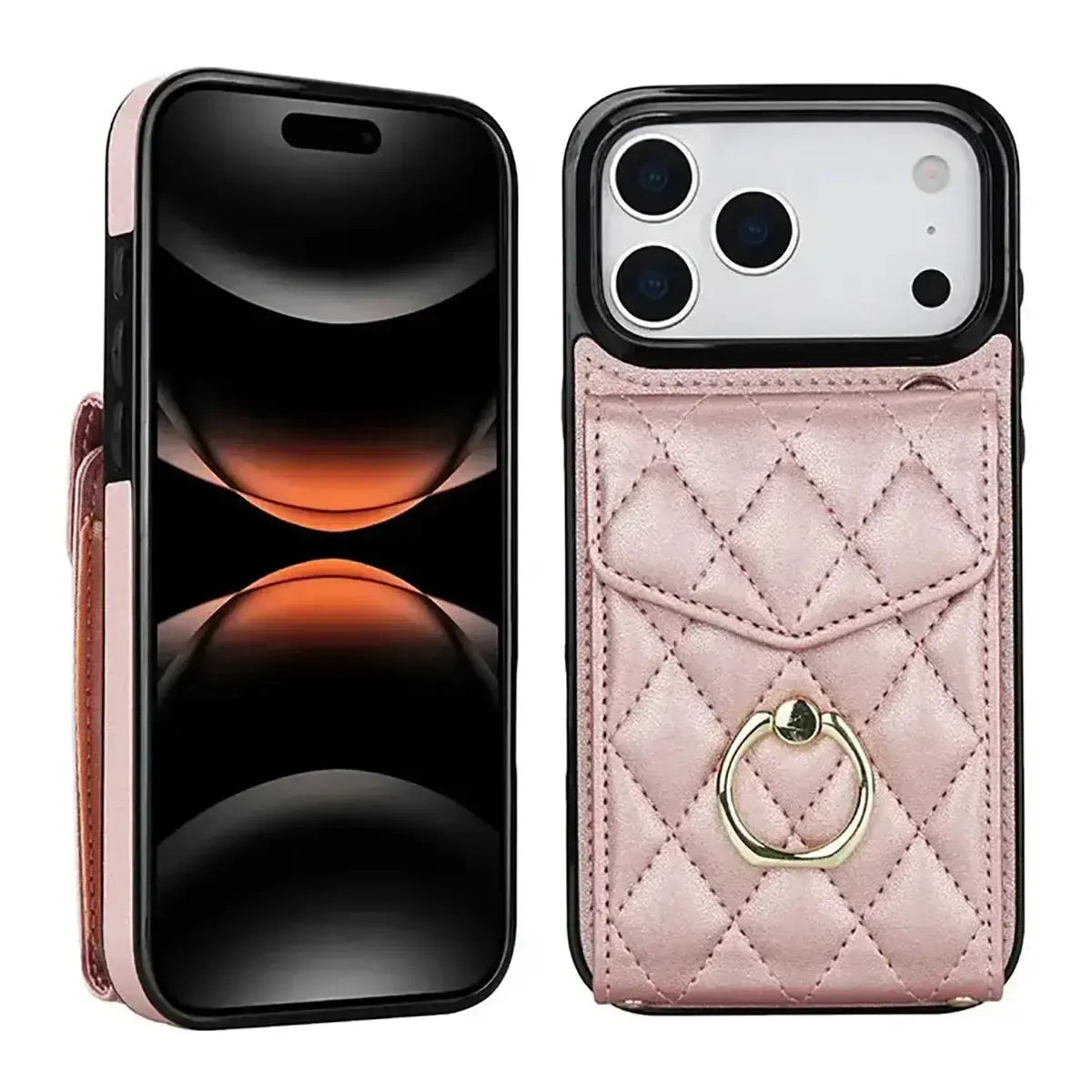 Buy Crossbody Wallet Phone Case, 360 Rotation Ring Holder, Card Slots & Detachable Wrist Strap, RFID Blocking, Kickstand, Shockproof Cover,Harley at Caseles-iPhone 17 Pro Max, Harley-Black