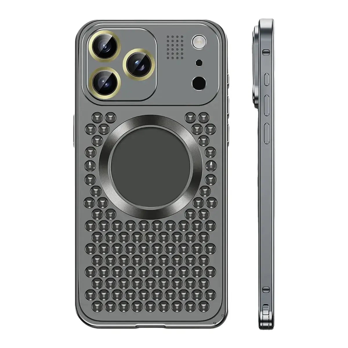 Buy Aluminum Alloy Case,360° Border Coverage,Super Magnetic Attraction,Metal case,iPhone Case,Hector at Caseles-iPhone 17 Pro Max, Black