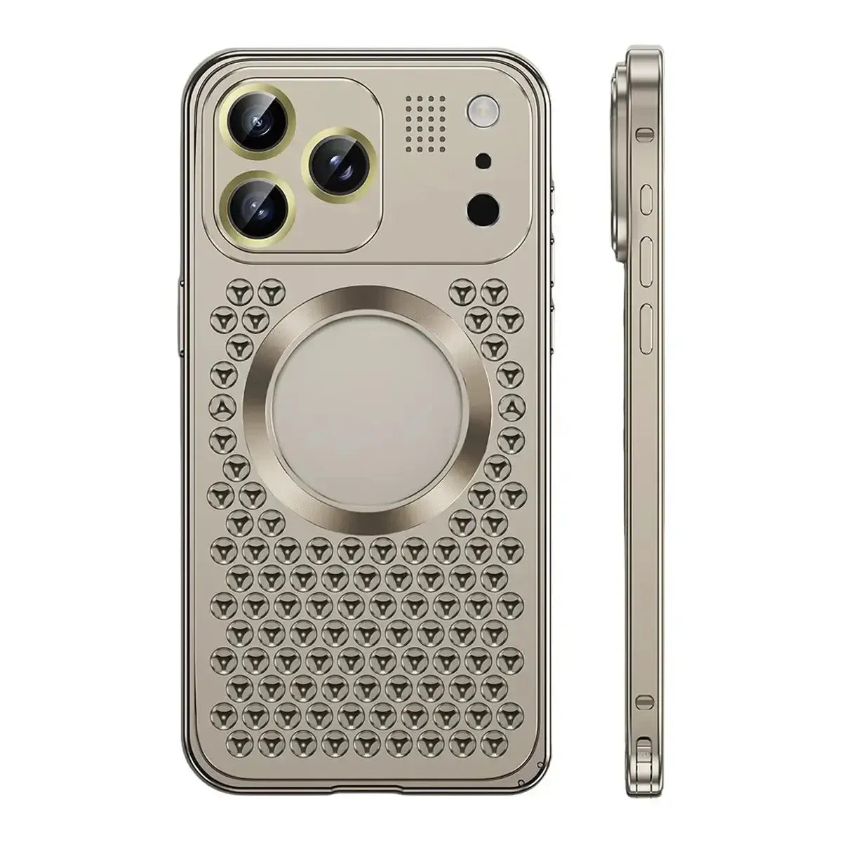 Buy Aluminum Alloy Case,360° Border Coverage,Super Magnetic Attraction,Metal case,iPhone Case,Hector at Caseles-iPhone 17 Pro Max, Gray