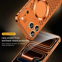 Buy Aluminum Alloy Case,360° Border Coverage,Super Magnetic Attraction,Metal case,iPhone Case,Hector at Caseles-iPhone 17 Pro Max, Orange