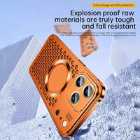 Buy Aluminum Alloy Case,360° Border Coverage,Super Magnetic Attraction,Metal case,iPhone Case,Hector at Caseles-iPhone 17 Pro Max, Orange