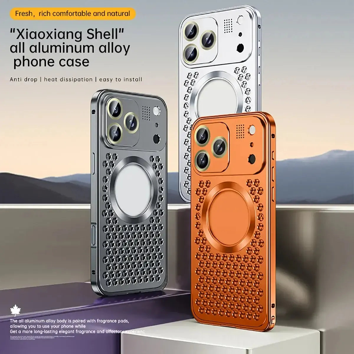 Buy Aluminum Alloy Case,360° Border Coverage,Super Magnetic Attraction,Metal case,iPhone Case,Hector at Caseles-iPhone 17 Pro Max, Orange