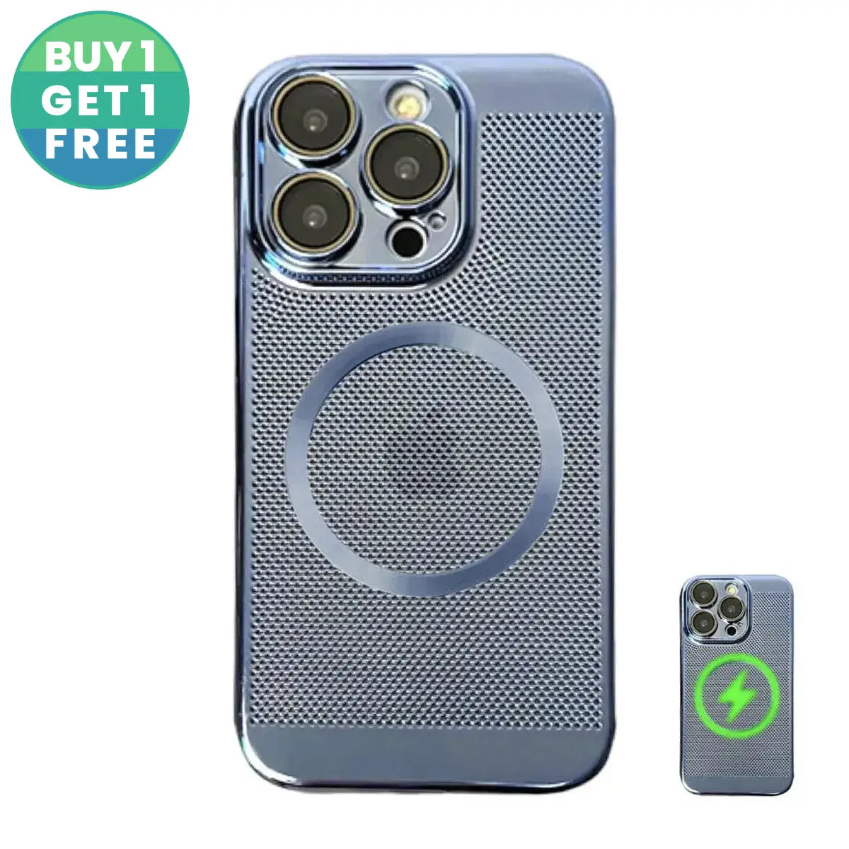 Buy Shipmycase Electroplating Heat Dissipation，360° Border Coverage，Lightweight Design，iPhone Case -Henry at Shipmycase-Blue, iPhone 16 Pro Max