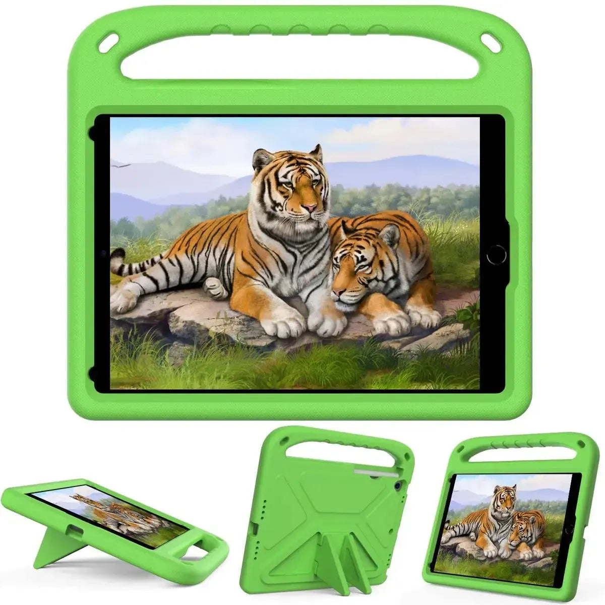 Buy Colorful iPad Case for Kids Easy Grab, Multicolor, Wipeable & Worry-Free: Messes Slide Right Off This Super Parent Sidekick! - Colorful iPad Case for Kids Easy Grab at Caseles-iPad Air 11 (2025 11 inch), Pink
