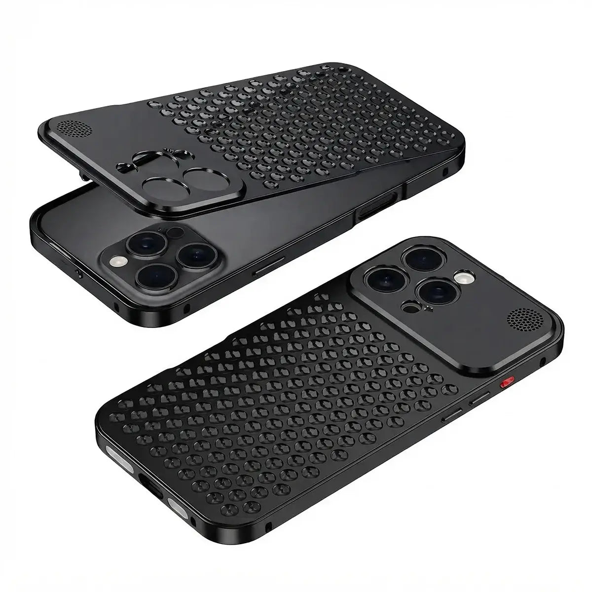 Buy Original Premium Aluminum Alloy Carbon fiber back Cover Metal Light Sturdy Shockproof Protective Case with Camera Lens Protector Film for iPhone,James at Caseles-iPhone 18 Pro Max, Burgundy