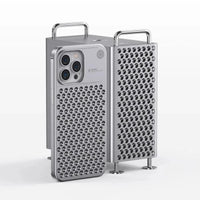 Buy Original Premium Aluminum Alloy Carbon fiber back Cover Metal Light Sturdy Shockproof Protective Case with Camera Lens Protector Film for iPhone,James at Caseles-iPhone 16 Pro Max, Grey