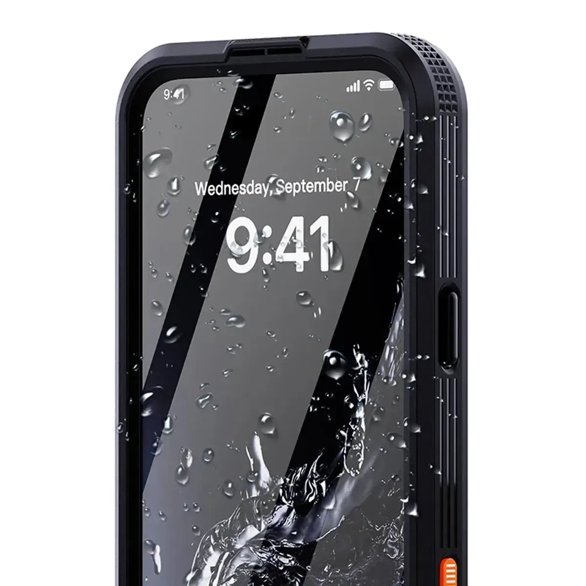 Buy IP68 Waterproof Phone Case, Compatible with Magsafe, Built in Screen Protector, 14FT Shockproof, Rugged Metal Full Body Aluminum Cover - Kayden at Caseles-iPhone 17 Pro Max, Black
