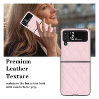 Buy Skin-Touch Leather Flip Case for Galaxy Z Flip, 360° Slim Full Protection Cover , Lanie at Caseles-Samsung Galaxy Z Flip 7, Black