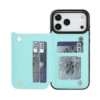 Buy Wallet Phone Case, Credit Card Holders, Magnetic Closure & Premium Leather, Kickstand, Shockproof Cover,Laura at Caseles-iPhone 17 Pro Max, Laura-Black