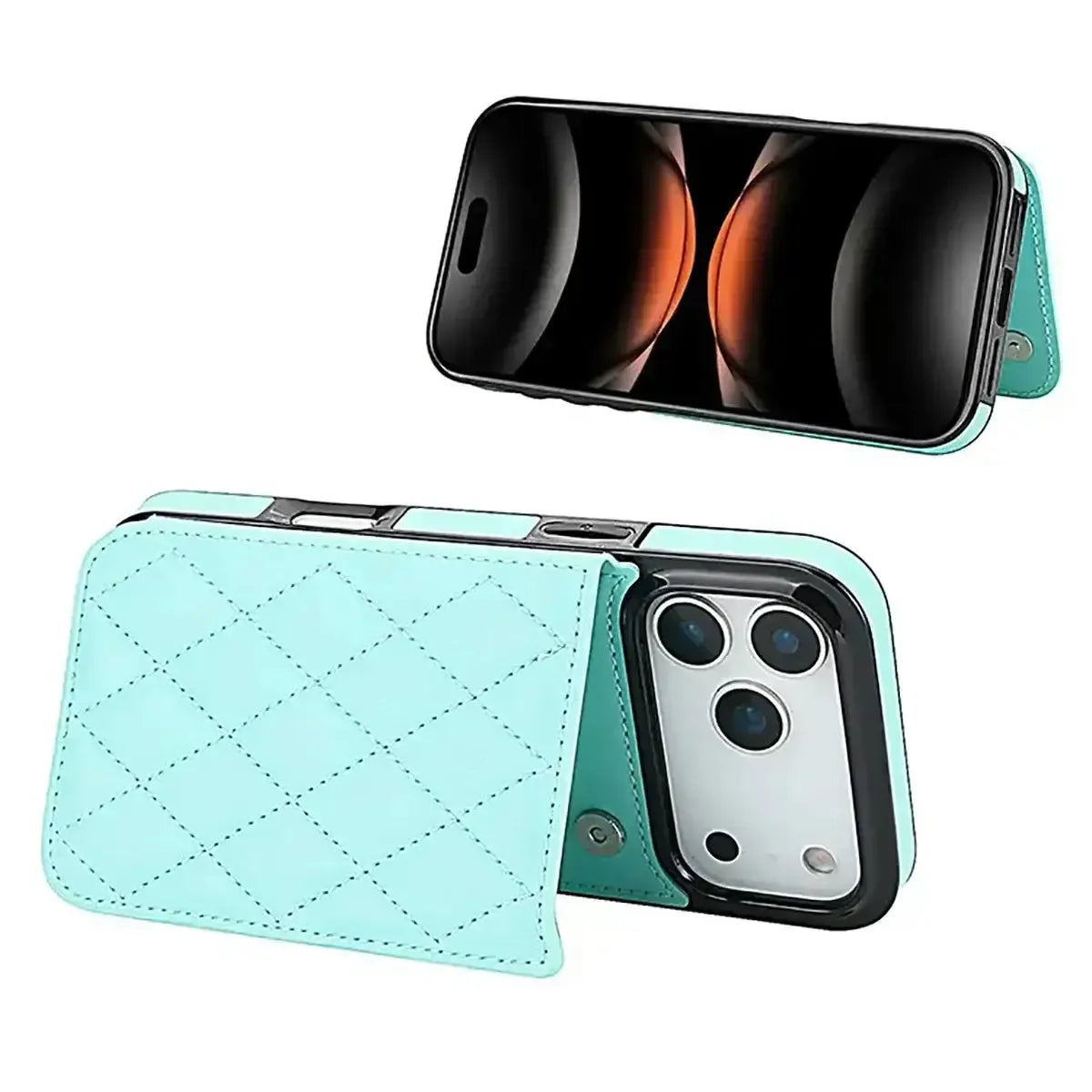 Buy Wallet Phone Case, Credit Card Holders, Magnetic Closure & Premium Leather, Kickstand, Shockproof Cover,Laura at Caseles-iPhone 17 Pro Max, Laura-Black