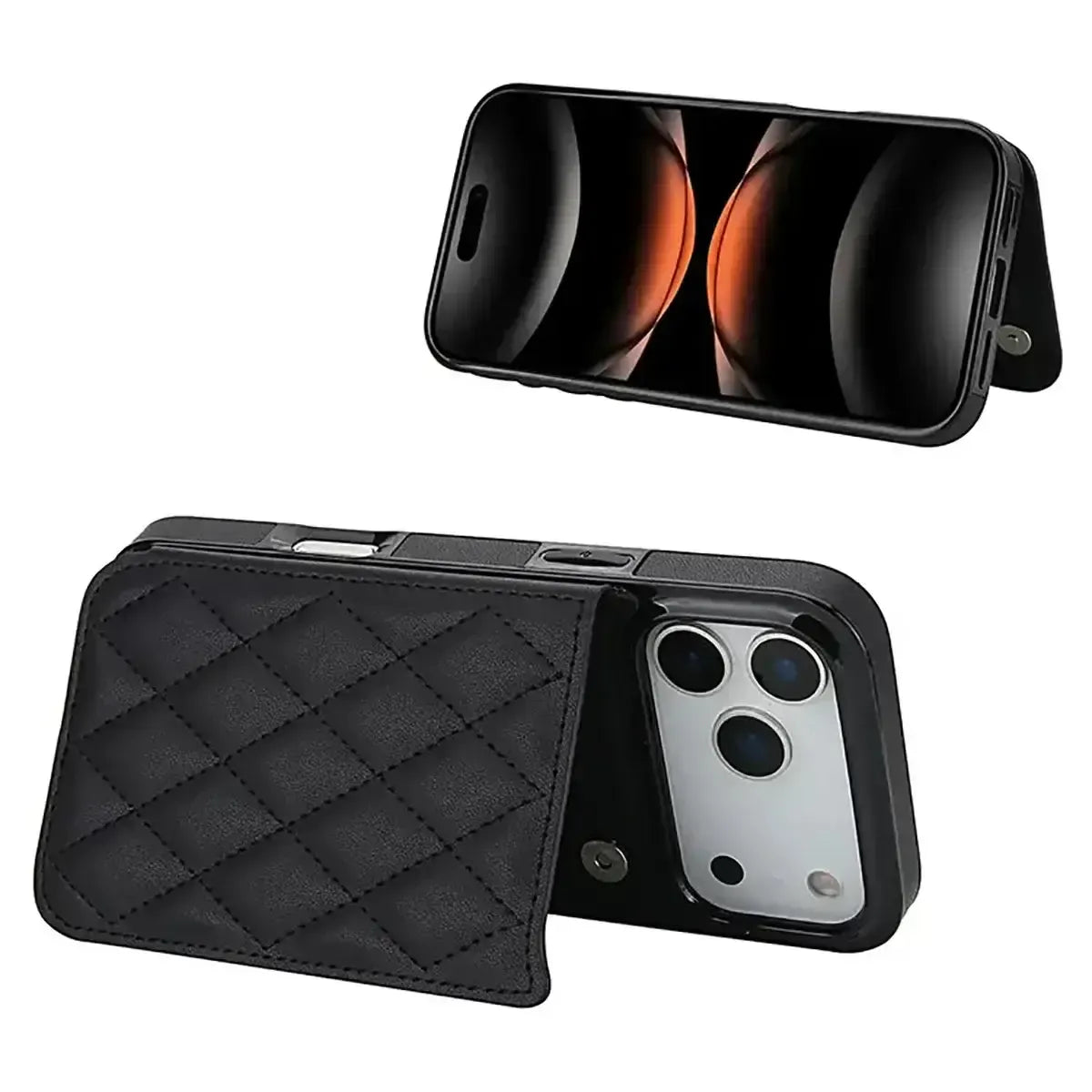Buy Wallet Phone Case, Credit Card Holders, Magnetic Closure & Premium Leather, Kickstand, Shockproof Cover,Laura at Caseles-iPhone 17 Pro Max, Laura-Black