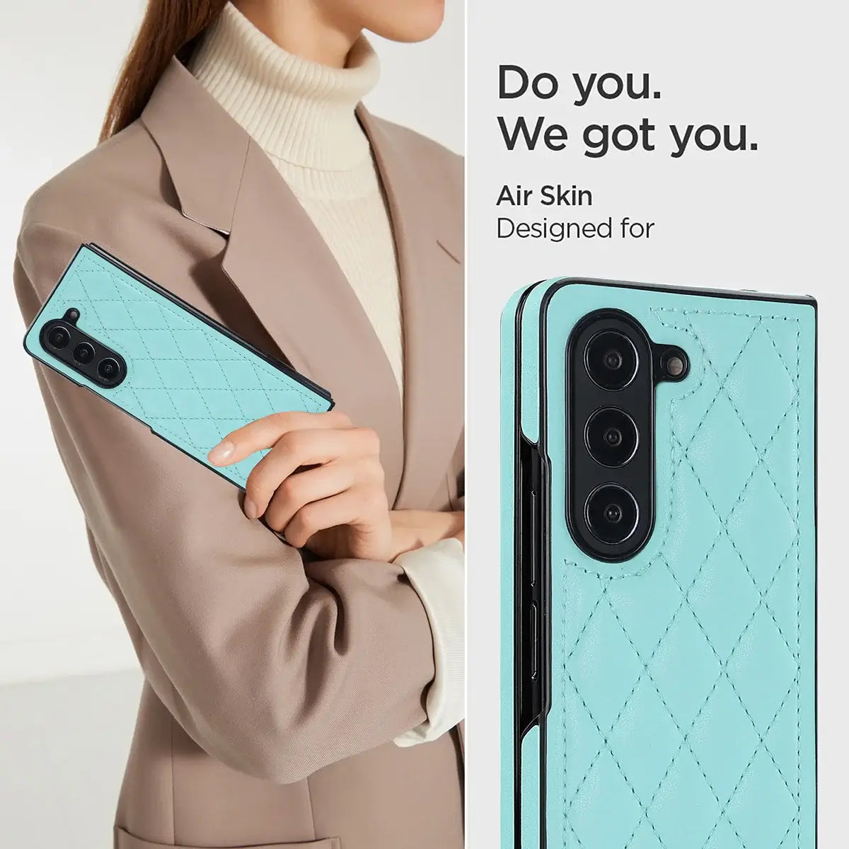 Buy Slim PU Leather Case for Galaxy Z Fold, Lightweight Shockproof Hard Cover, Minimalist Business Style , LYNE at Caseles-Samsung Galaxy Z Fold 7, Black