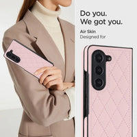 Buy Slim PU Leather Case for Galaxy Z Fold, Lightweight Shockproof Hard Cover, Minimalist Business Style , LYNE at Caseles-Samsung Galaxy Z Fold 7, Black